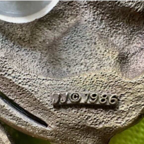 Vintage JJ Jonette 1986 Gold Tone Jaguar Leopard Cheetah Pierced Earrings - Picture 4 of 5